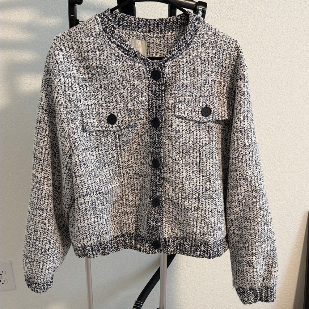 Joie Black and White Bomber Jacket